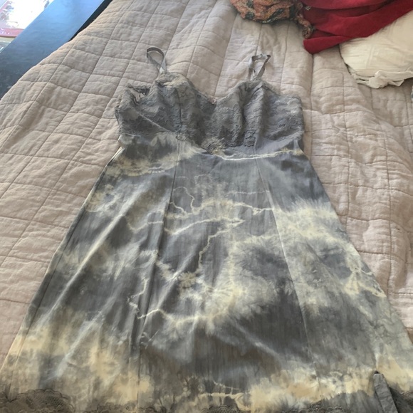 Dresses & Skirts - Vintage lace tie dye slip dress size medium